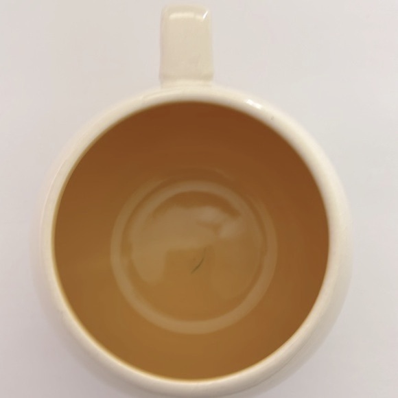 Thirsty round Ceramic Coffee Mug Cup Yellow Glaze pre owned - Picture 5 of 6
